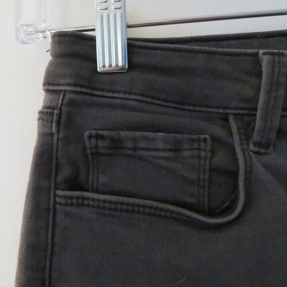 L'AGENCE High-Rise Margot Skinny Jeans in Zinc Destruct Distressed - Size 25 - Picture 5 of 16